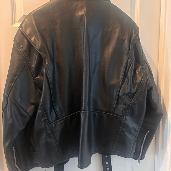 Schott NYC Black Leather Biker Jacket - Picture 2 of 8
